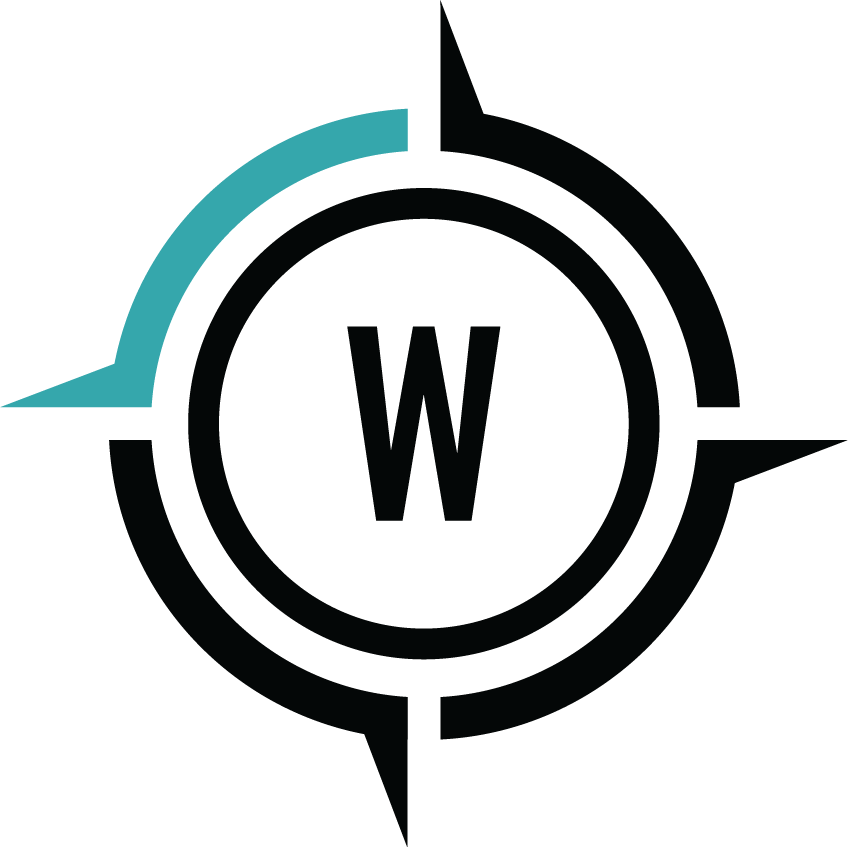 Select SD CEO West - circular compass-style button with 'W' in center and teal accent