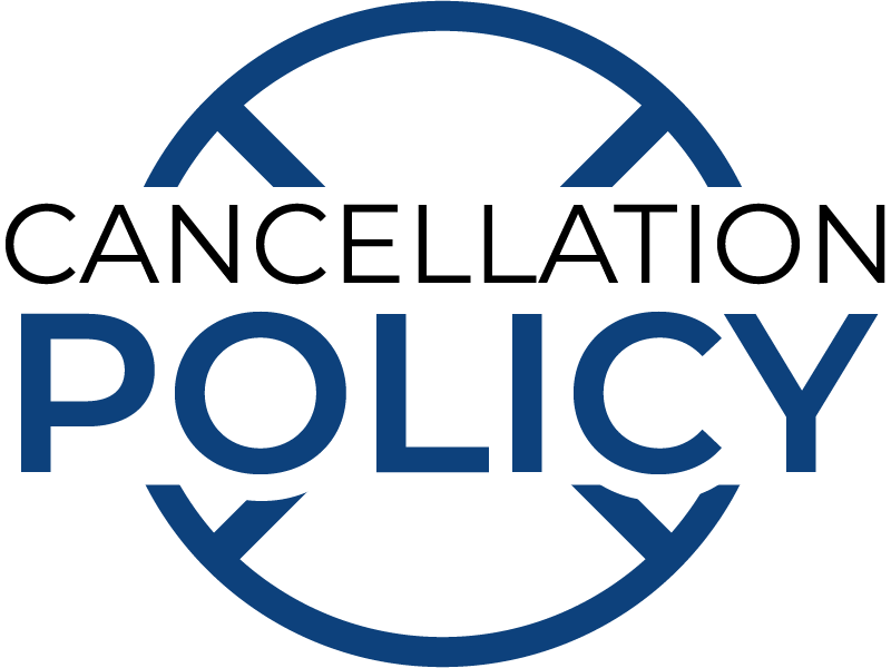 Graphic with the text "Cancellation Policy"