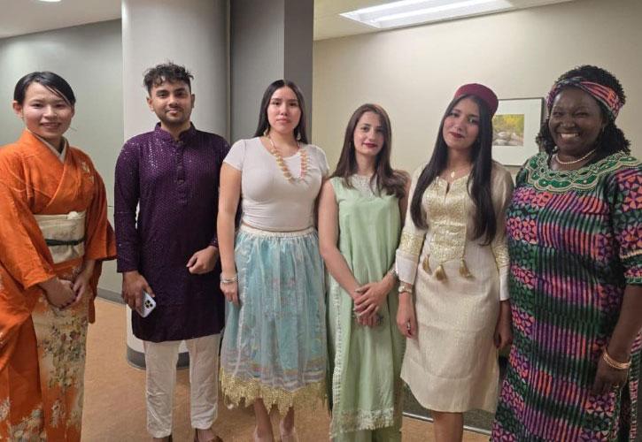 group of international students