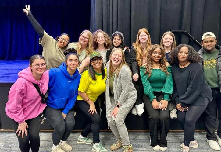 group of international students