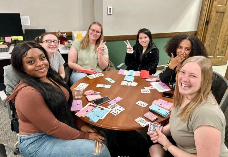 group of international students